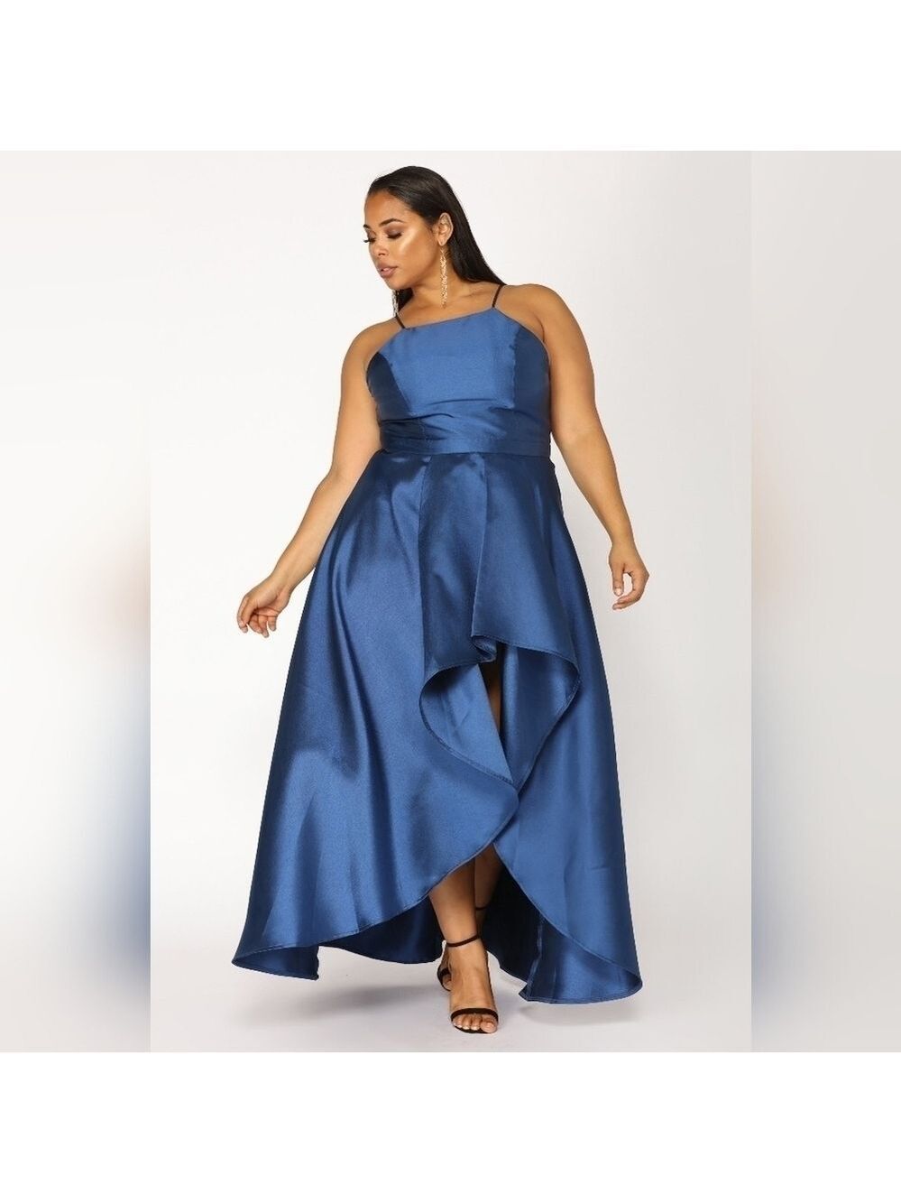 Fashion Nova Navy Blue High Low Formal Dress Plus Size 1X